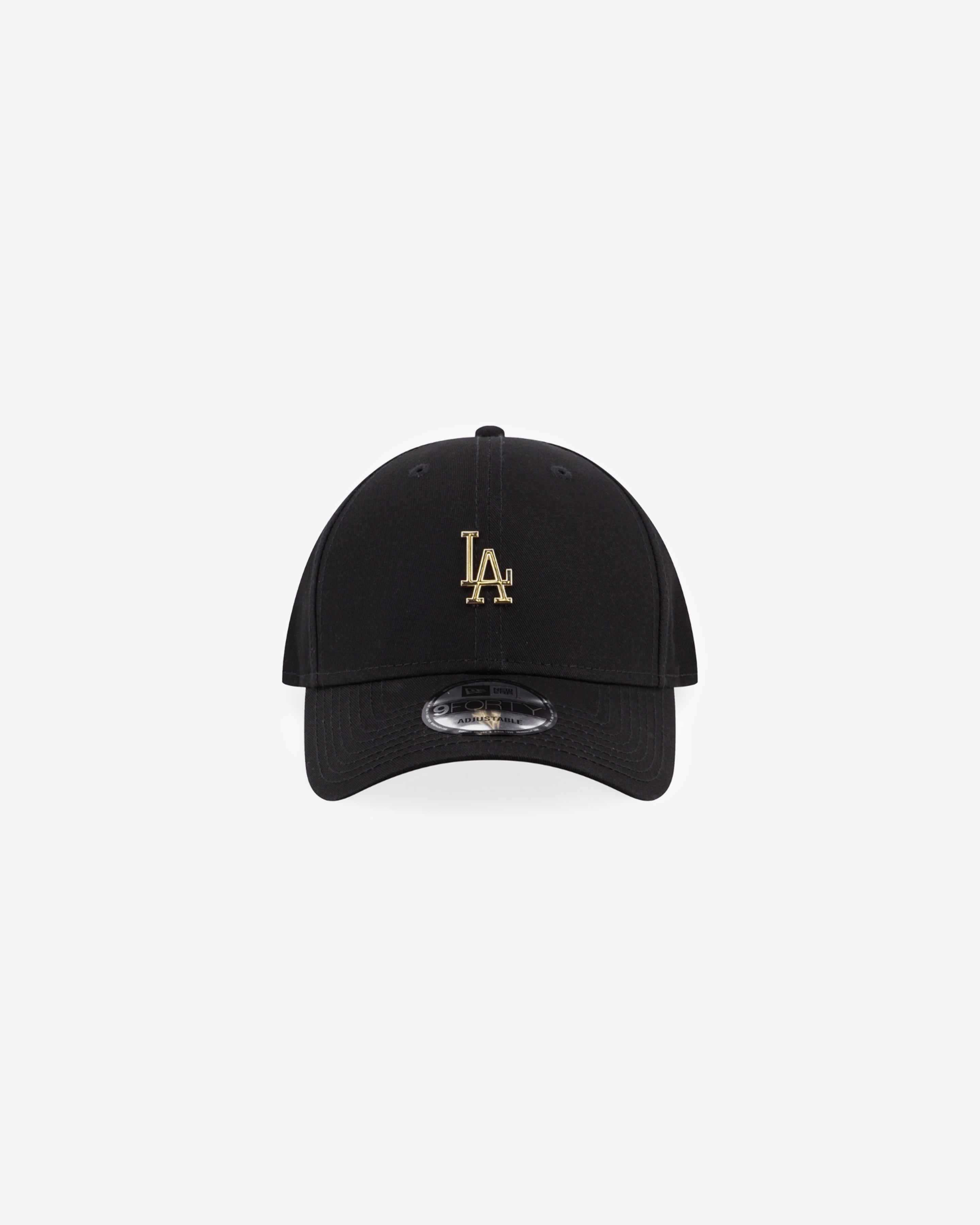 9FORTY LOS ANGELES DODGERS METAL BADGE GOLD BLACK ADJUSTABLE