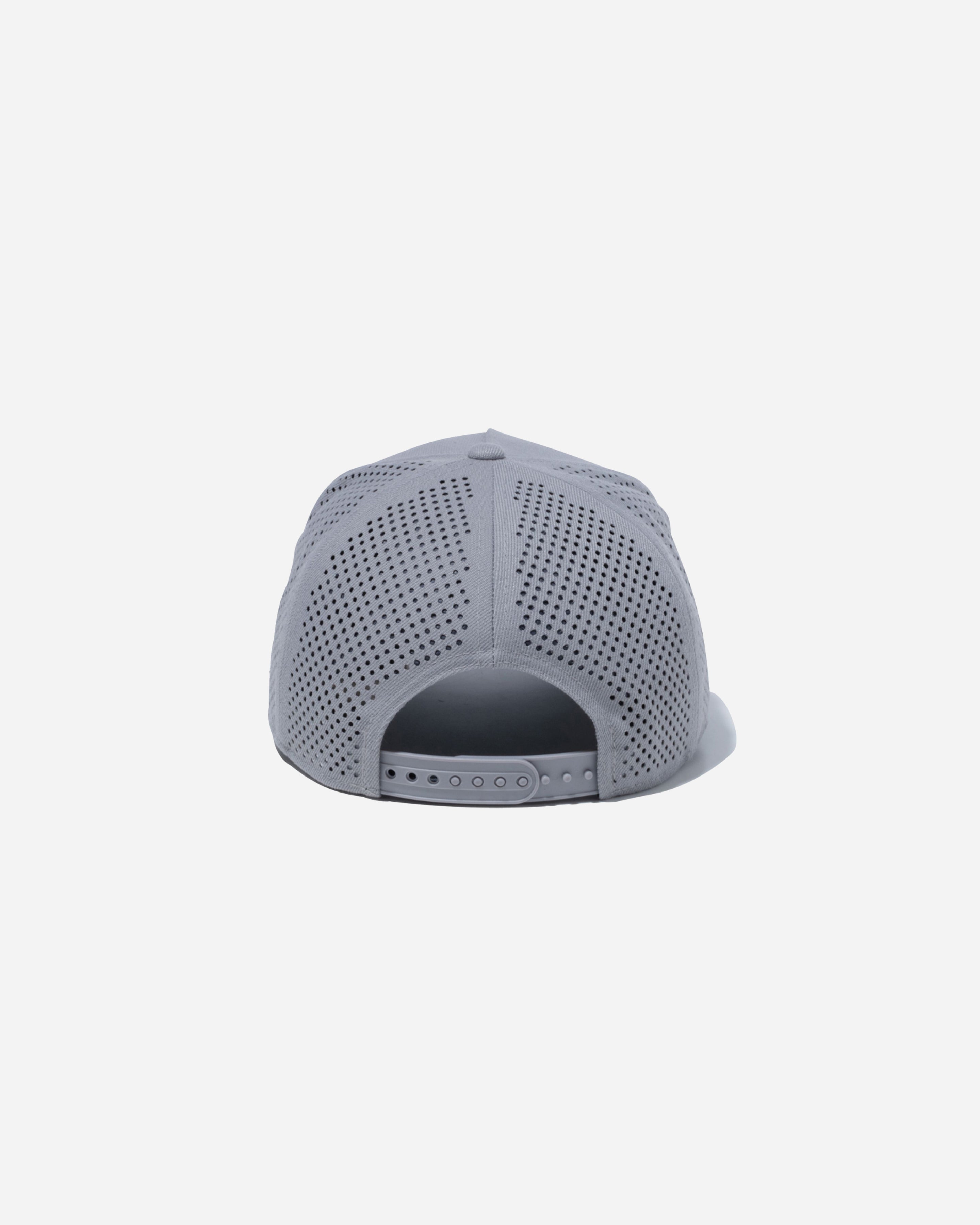 9FORTY A-FRAME LASER PERFORATED BOX LOGO GREY SNAPBACK