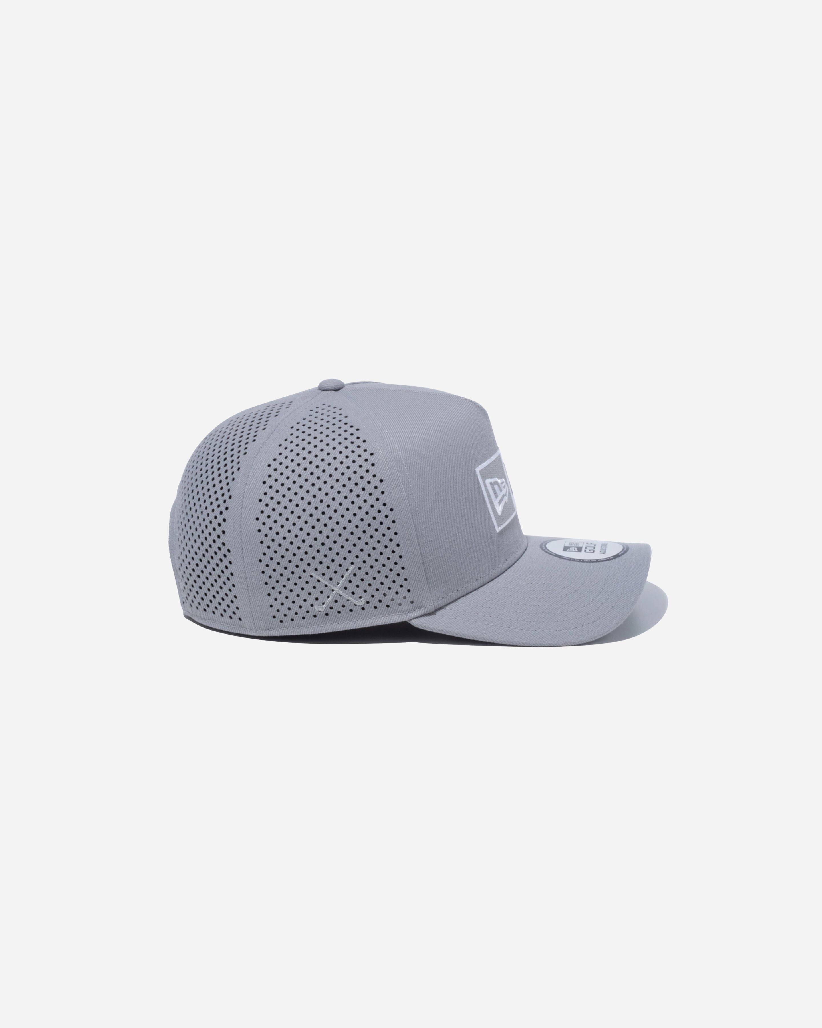 9FORTY A-FRAME LASER PERFORATED BOX LOGO GREY SNAPBACK