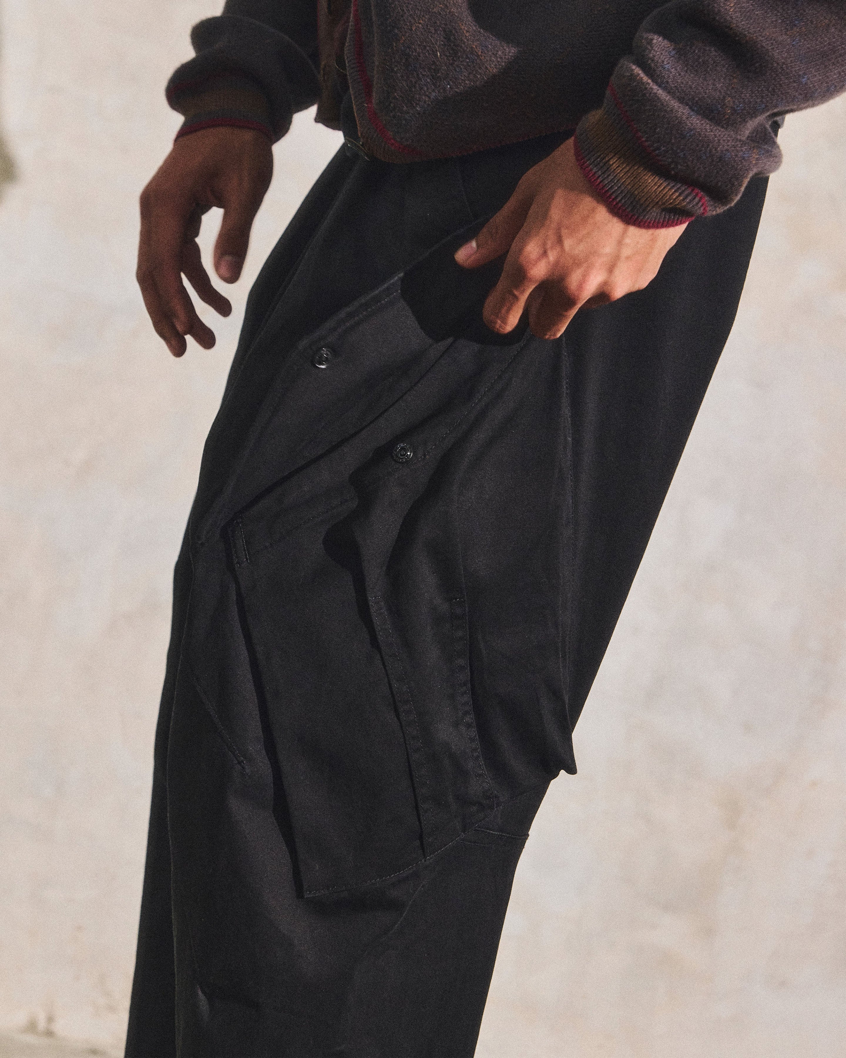 ABP. BIGGIE CARGO PANTS BLACK