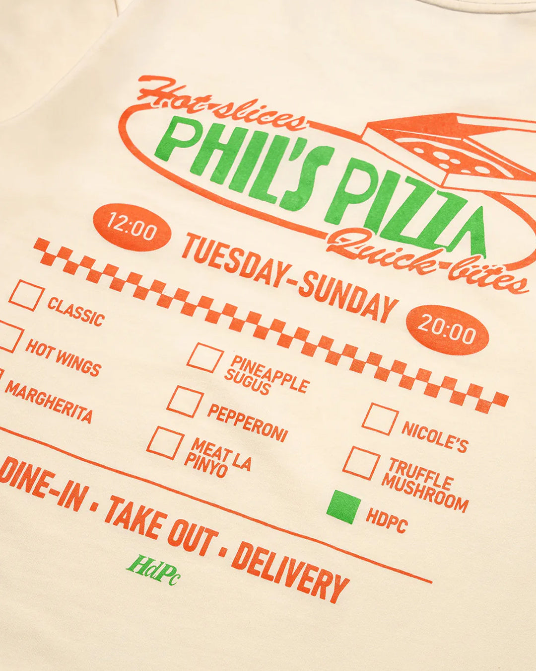 PHIL'S MENU TEE