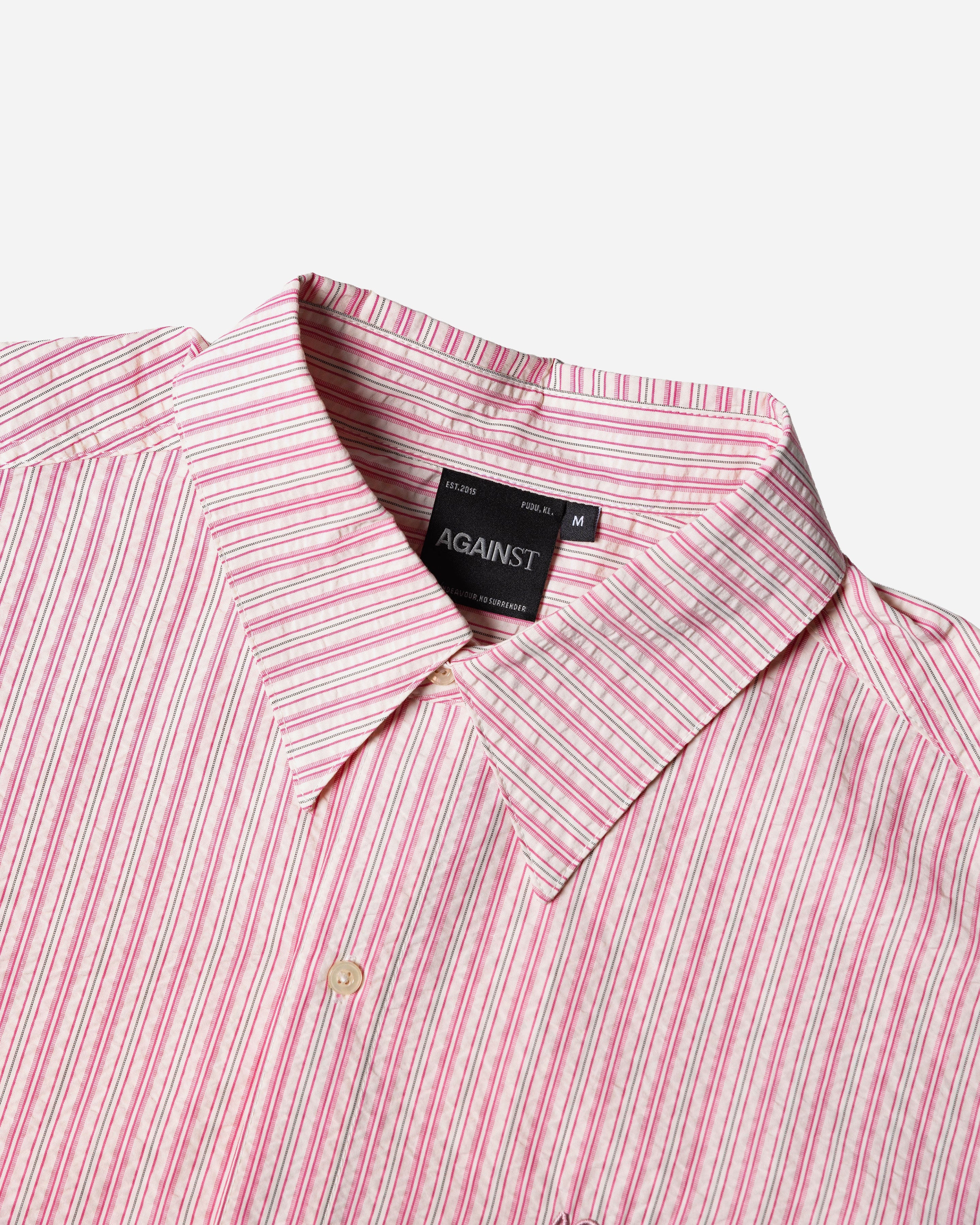 SEERSUCKER STRIPE CHAPO SHIRT PINK