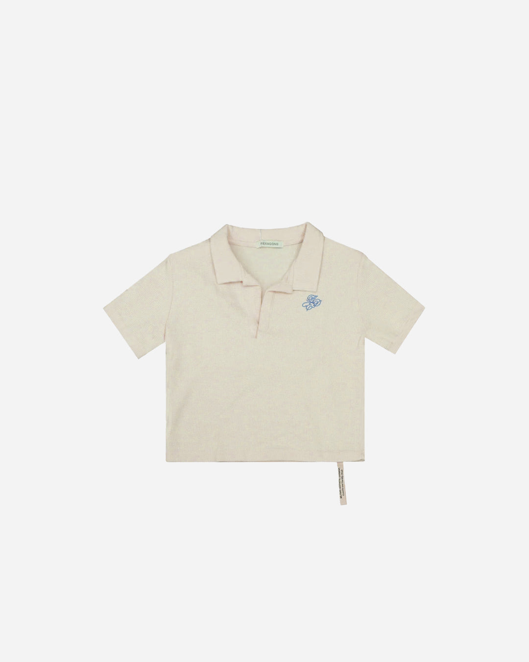 LADIES WAFFLE CROP POLO