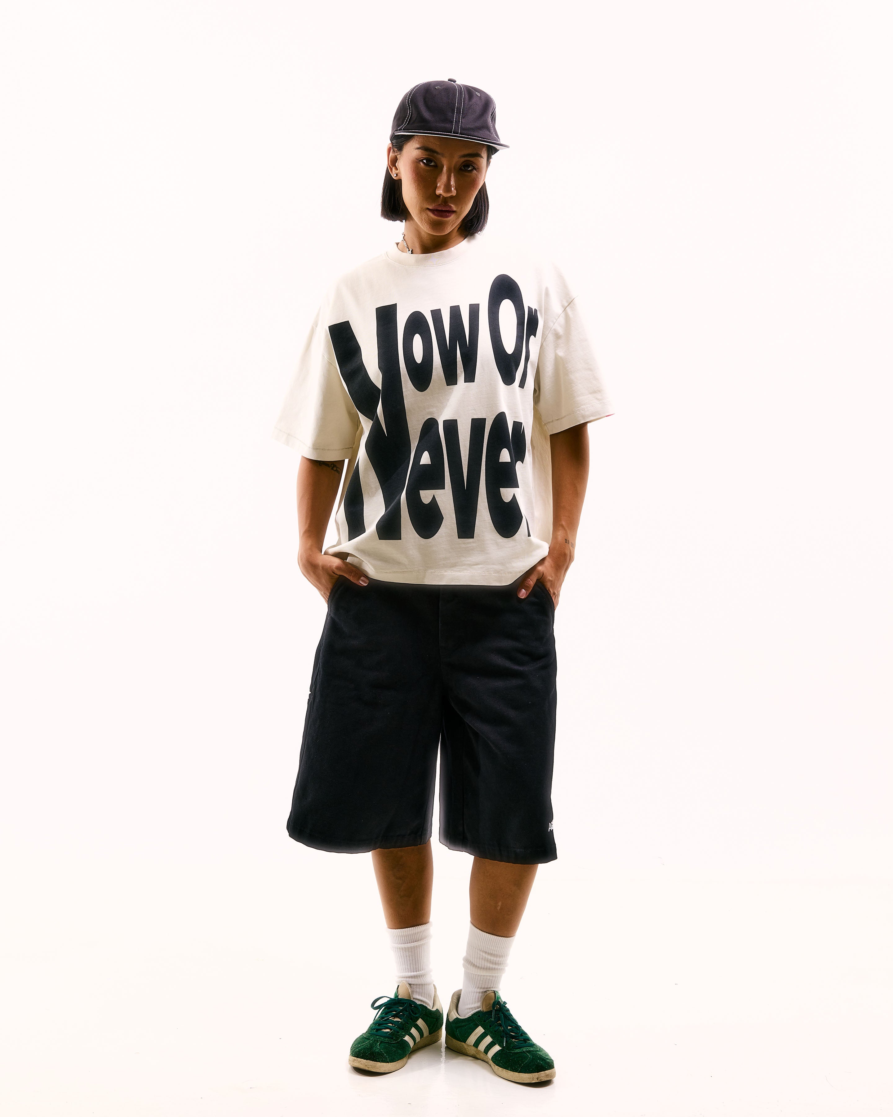 NOW OR NEVER TEE WASHED CREAM