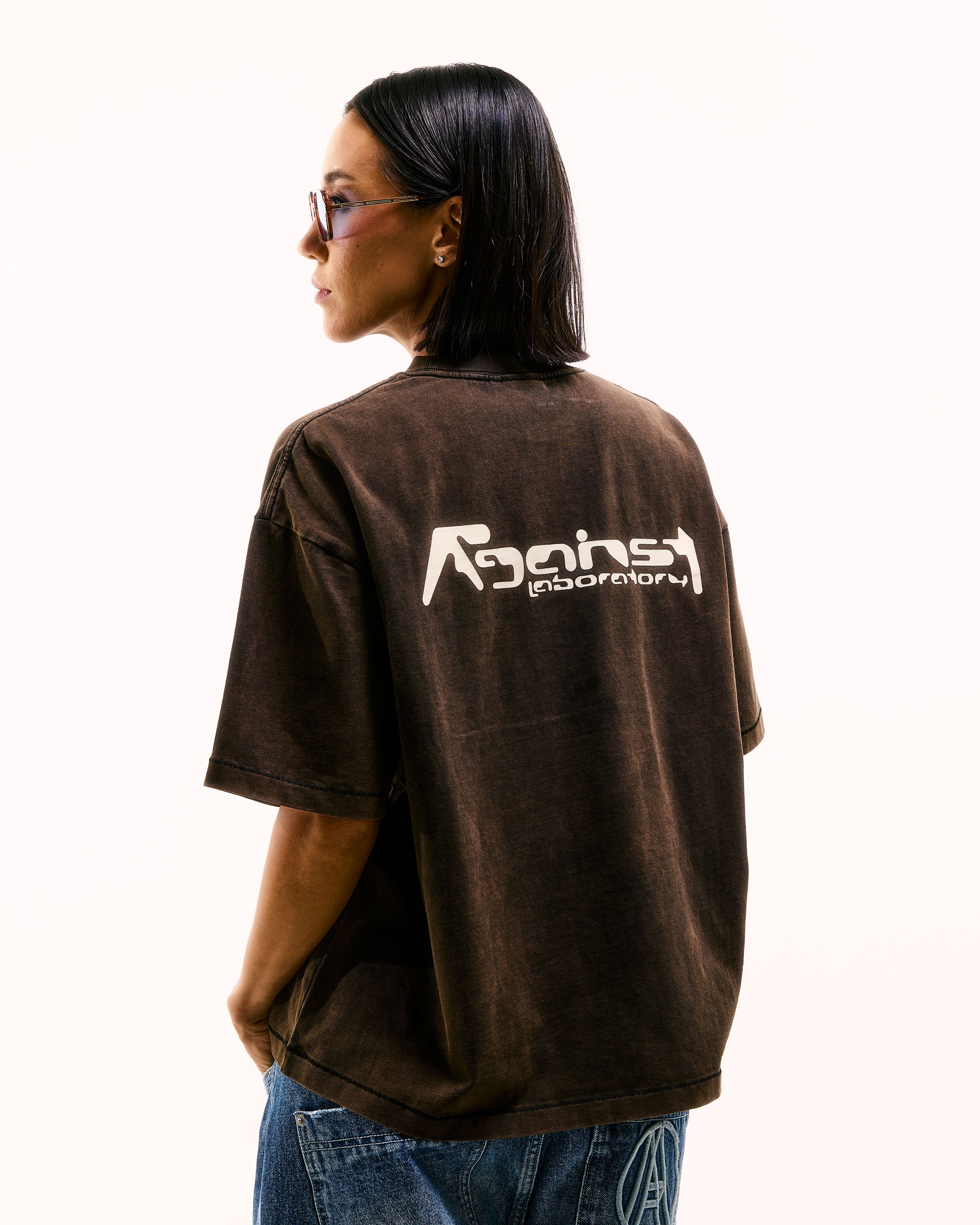 AFACTS TEE WASHED BROWN