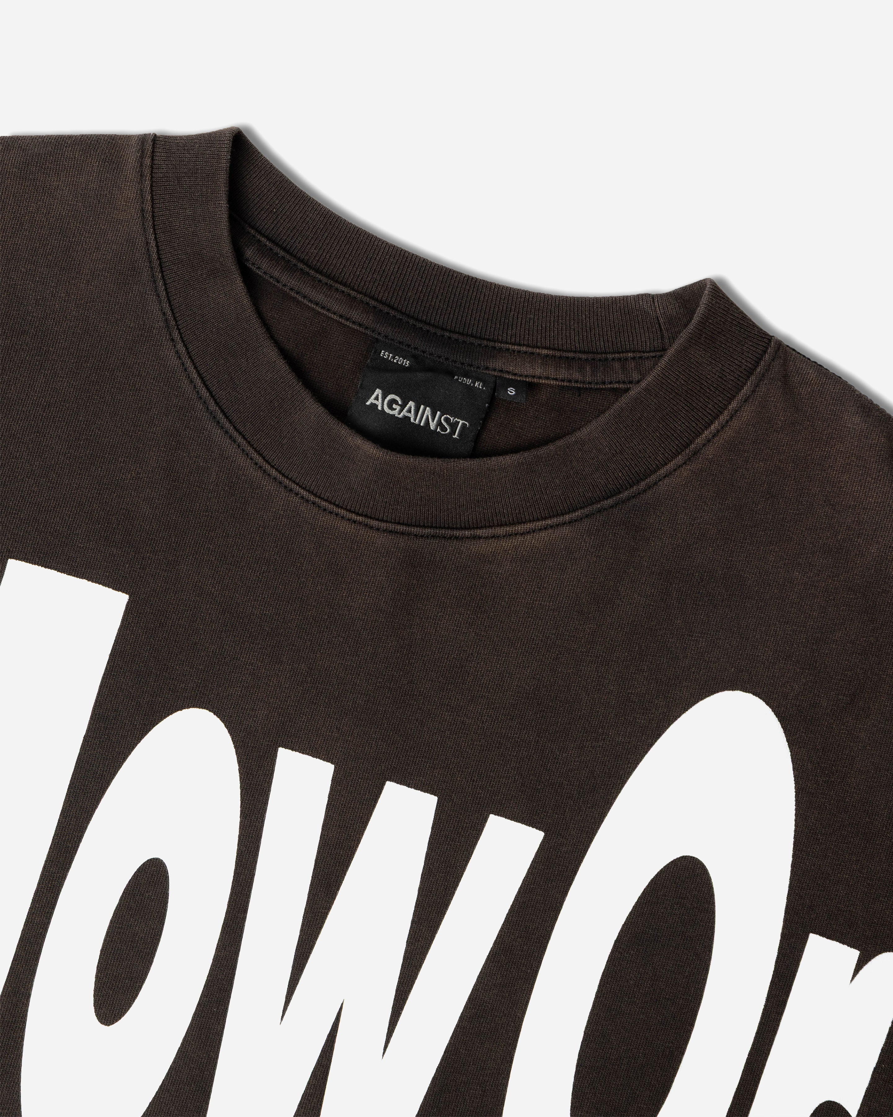 NOW OR NEVER TEE WASHED BROWN