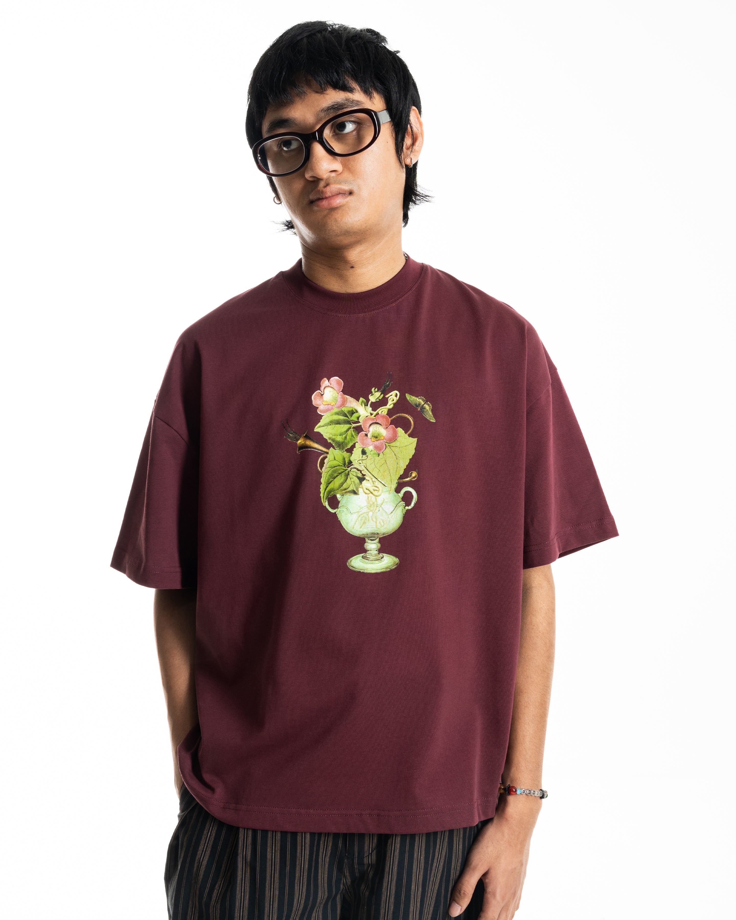 POTTED TEE BURGUNDY