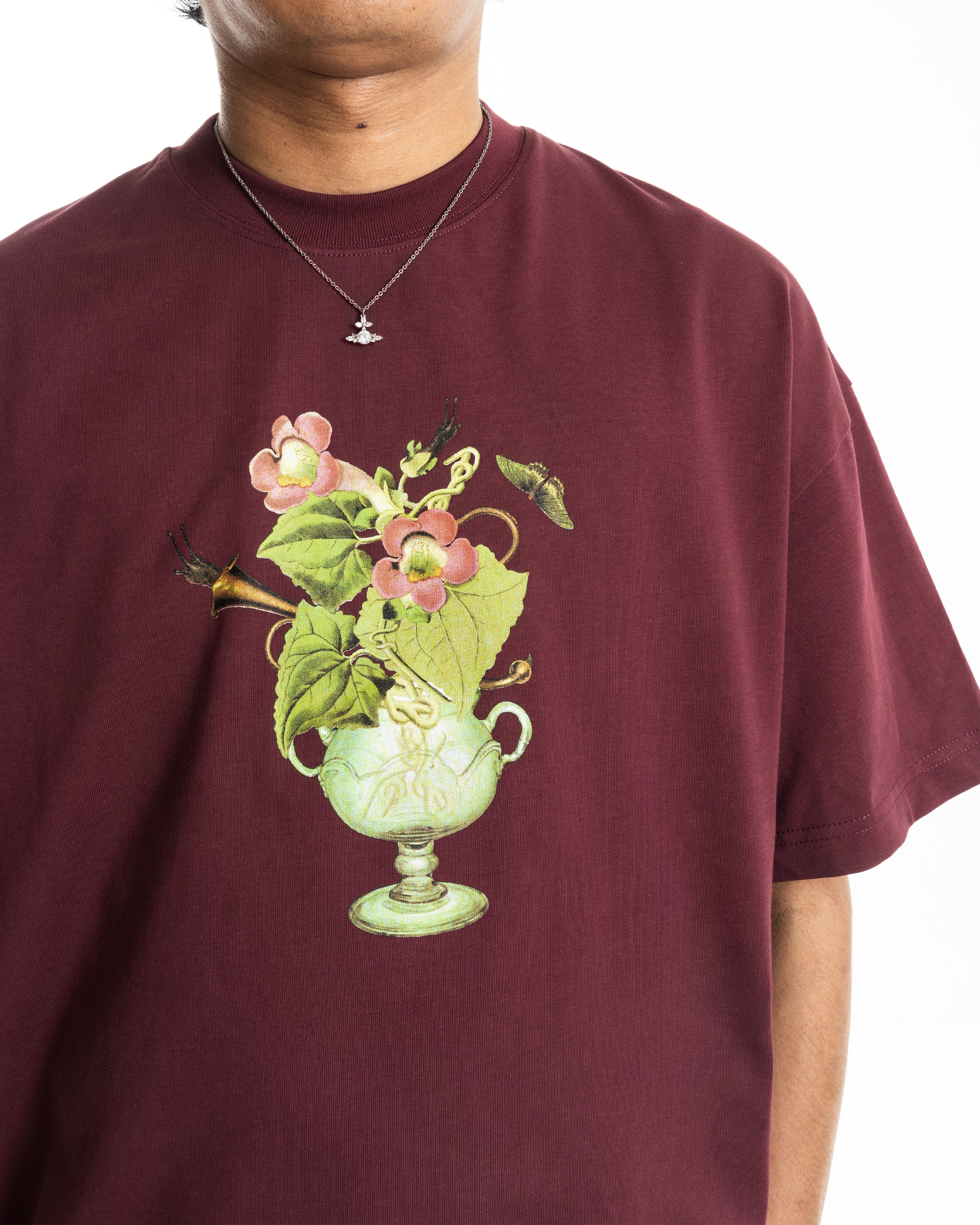 POTTED TEE BURGUNDY