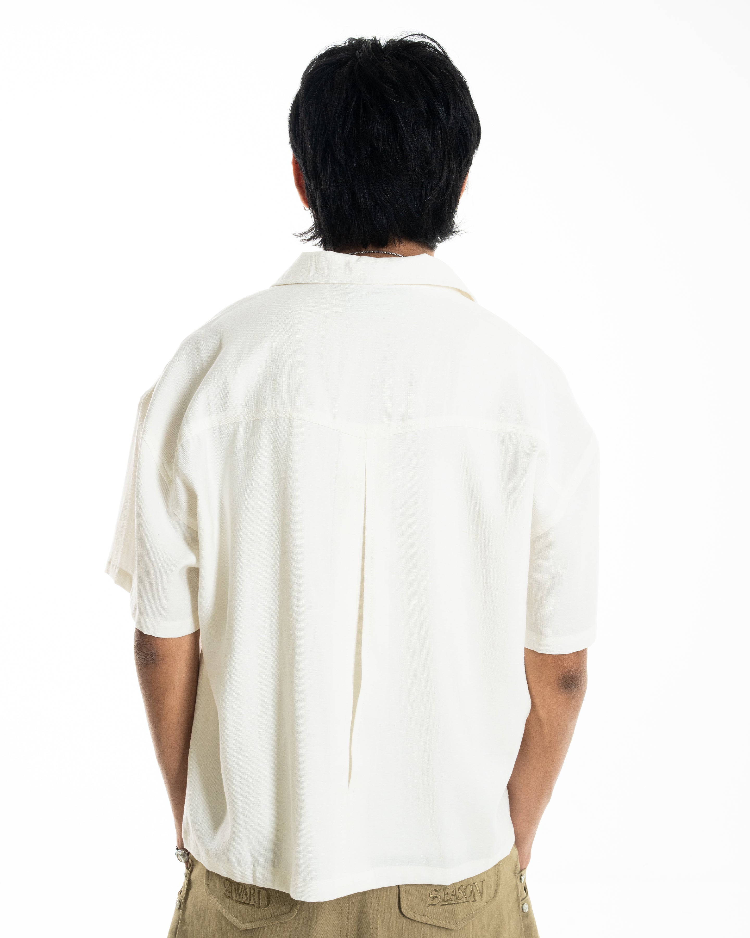 FANCY RIBBON SHIRT WHITE