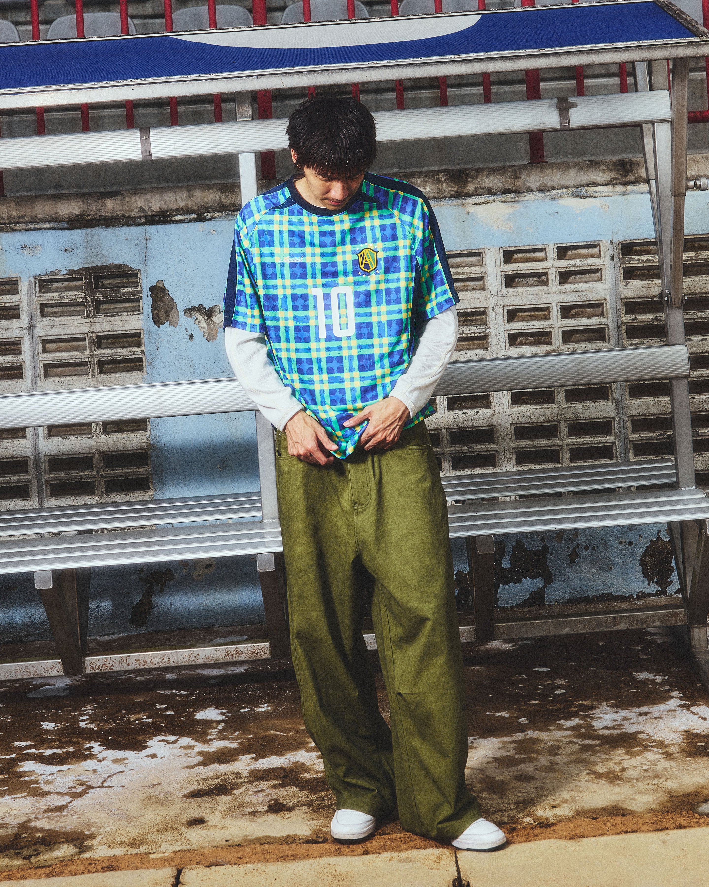 JOGA JERSEY BLUE PLAID