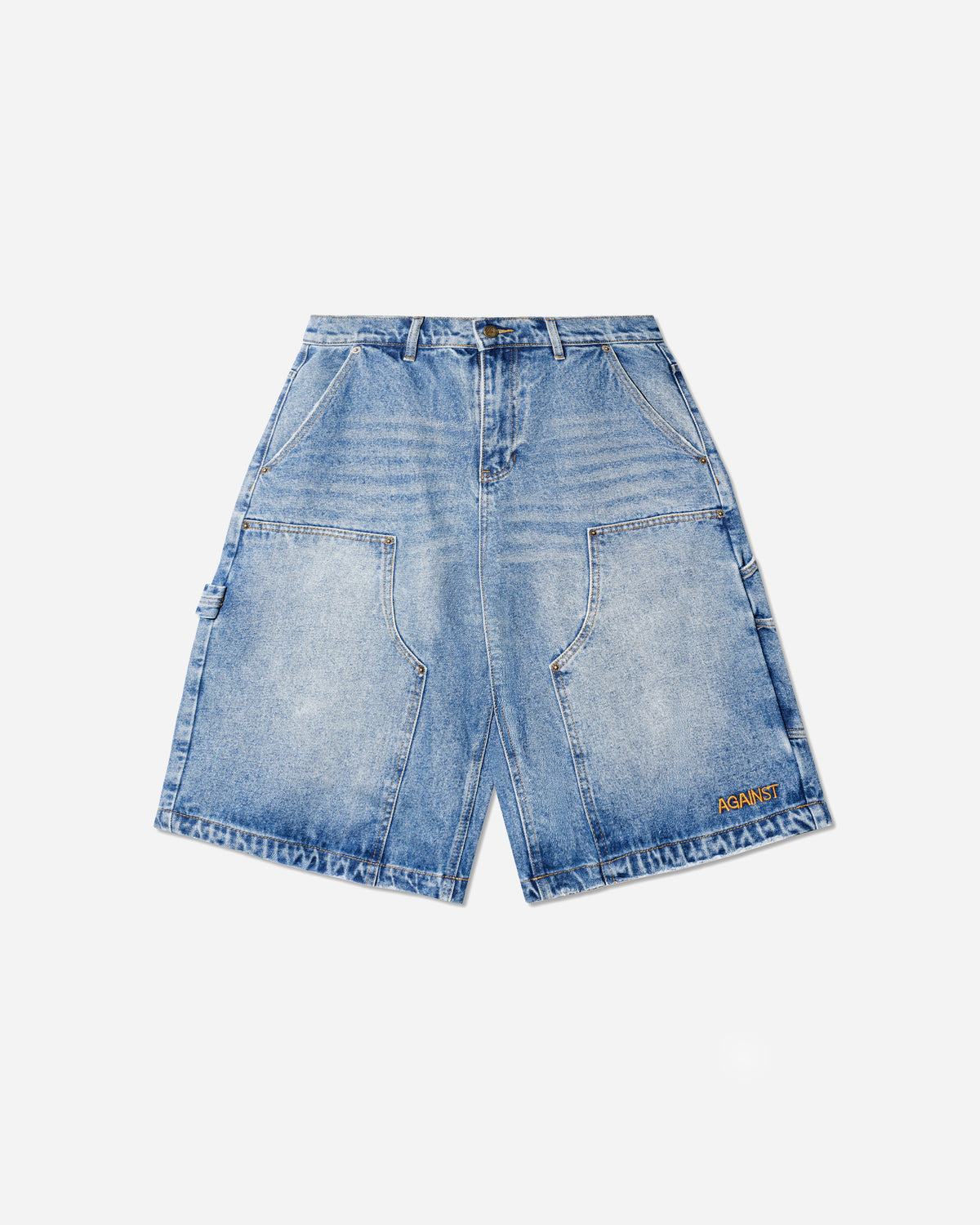 DOUBLE KNEE MONEY SHORTS DENIM BLUE