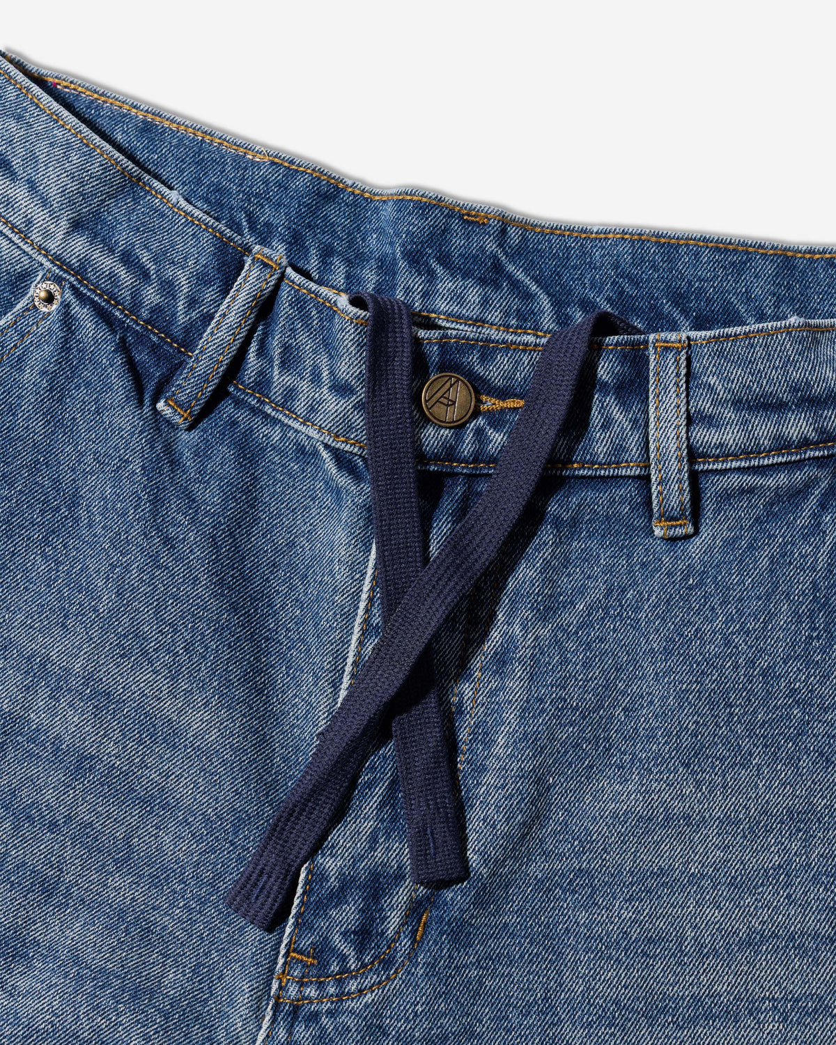 DOUBLE KNEE MONEY SHORTS DENIM BLUE