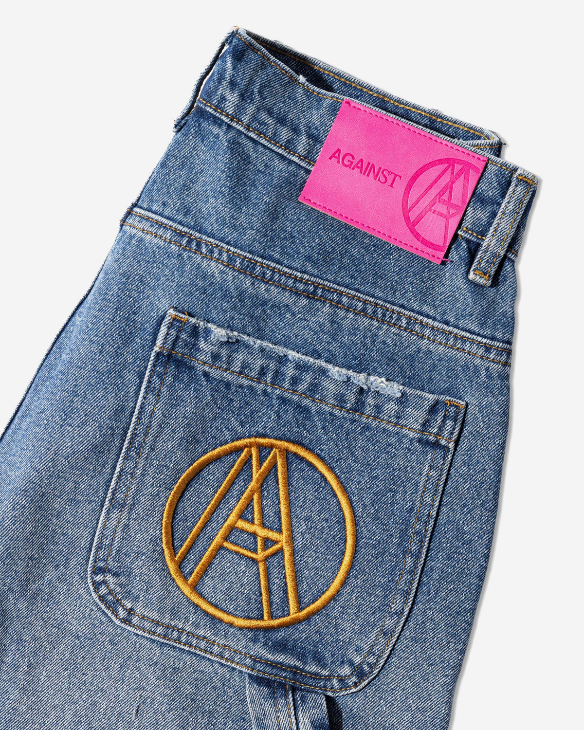 DOUBLE KNEE MONEY SHORTS DENIM BLUE