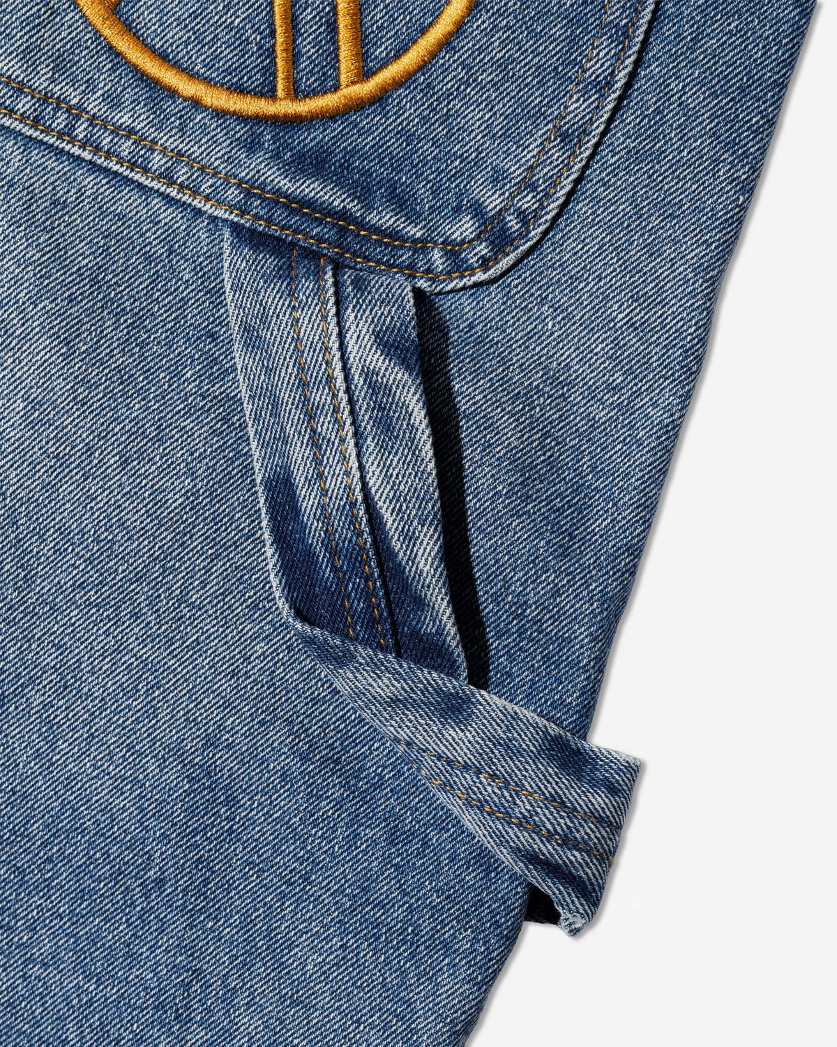 DOUBLE KNEE MONEY SHORTS DENIM BLUE