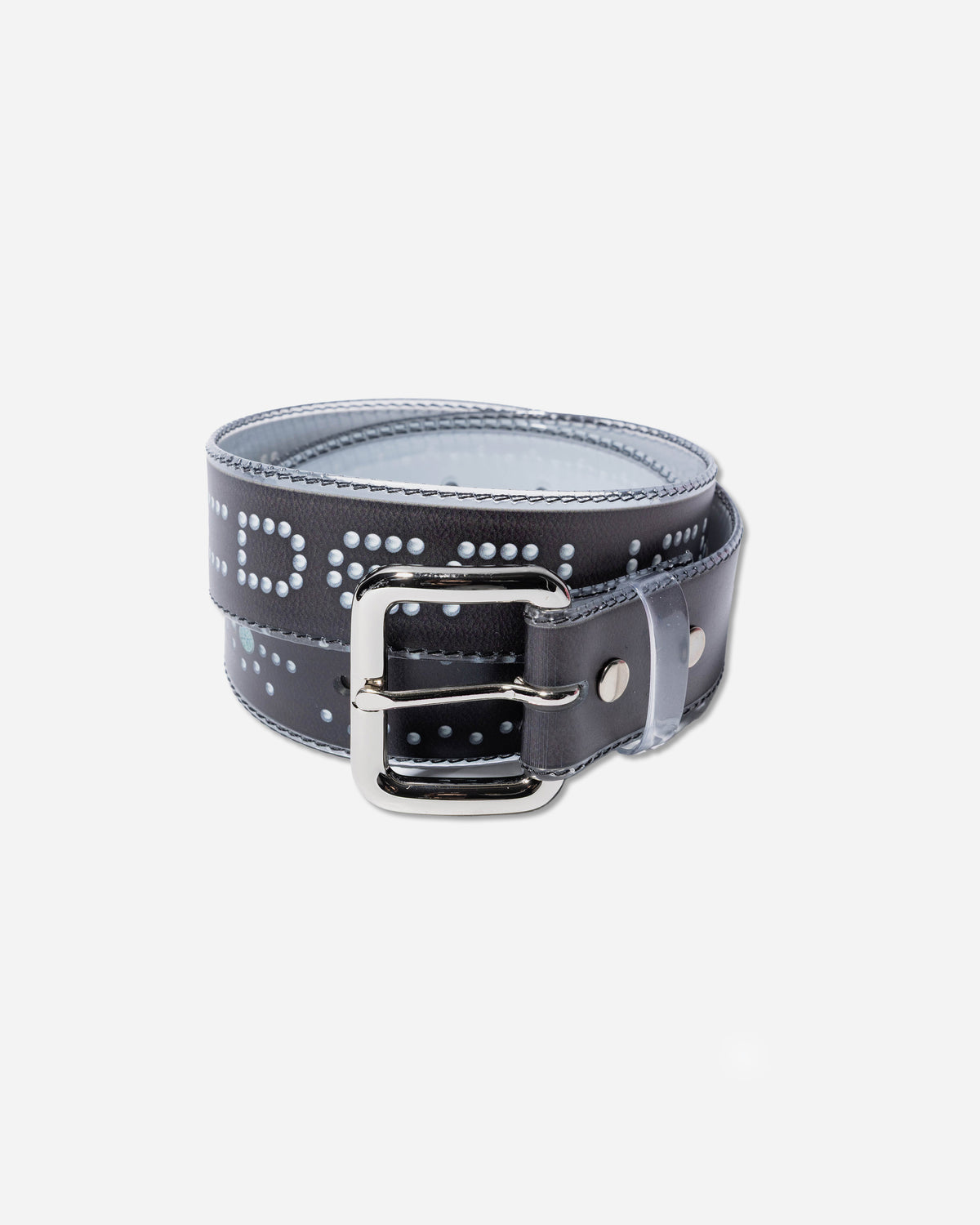 ABC STUDDED CLEAR BELT BLACK