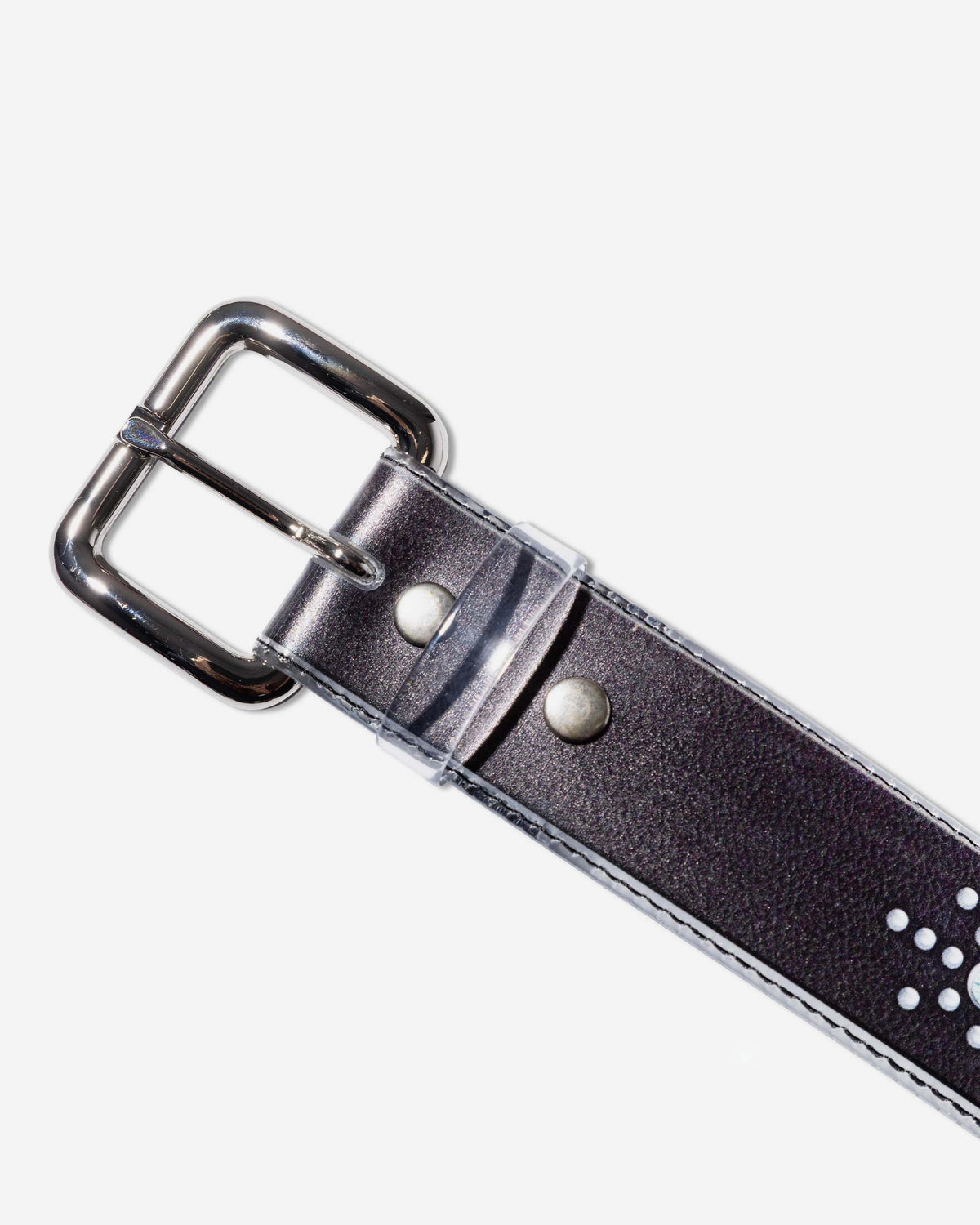 ABC STUDDED CLEAR BELT BLACK
