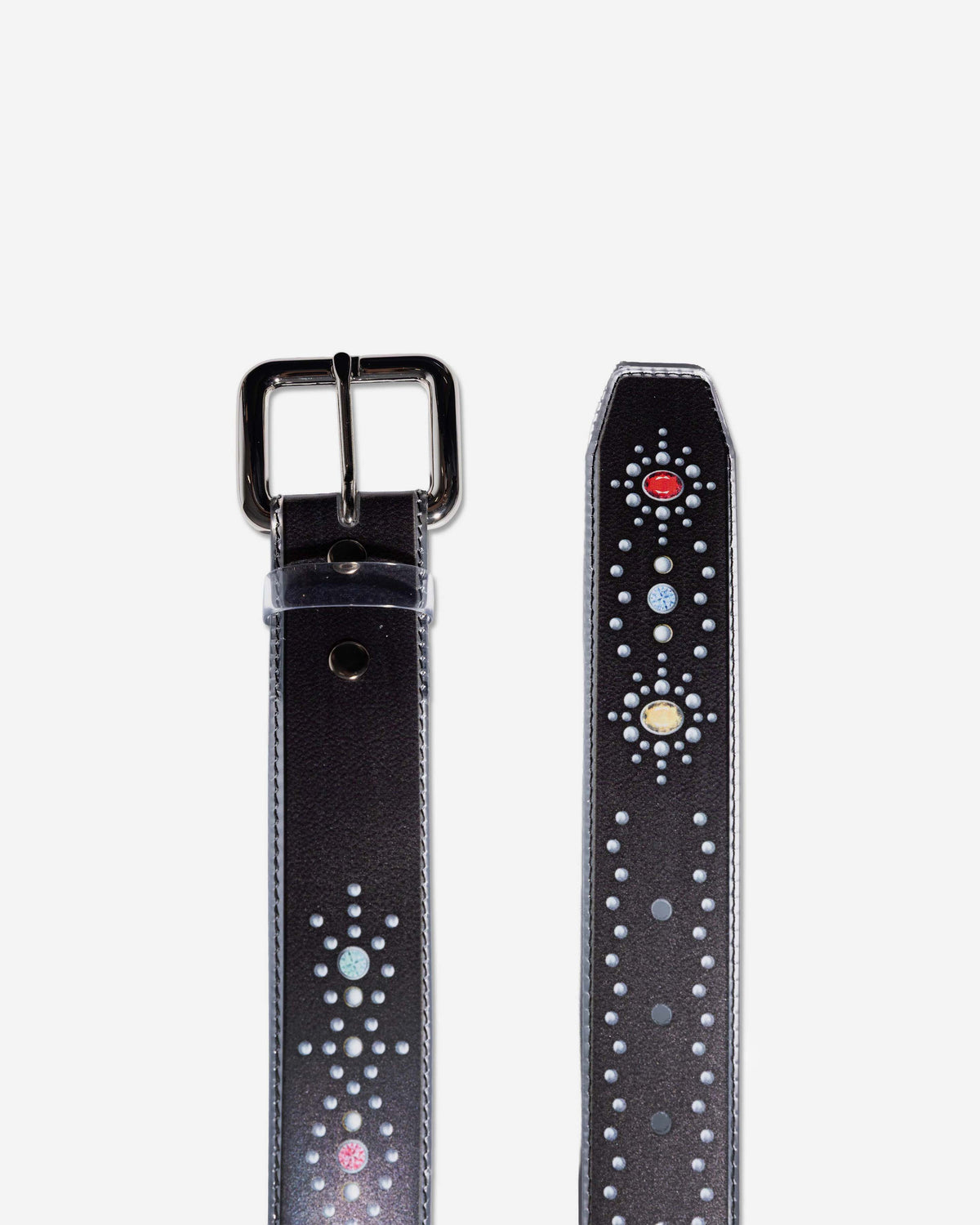 ABC STUDDED CLEAR BELT BLACK