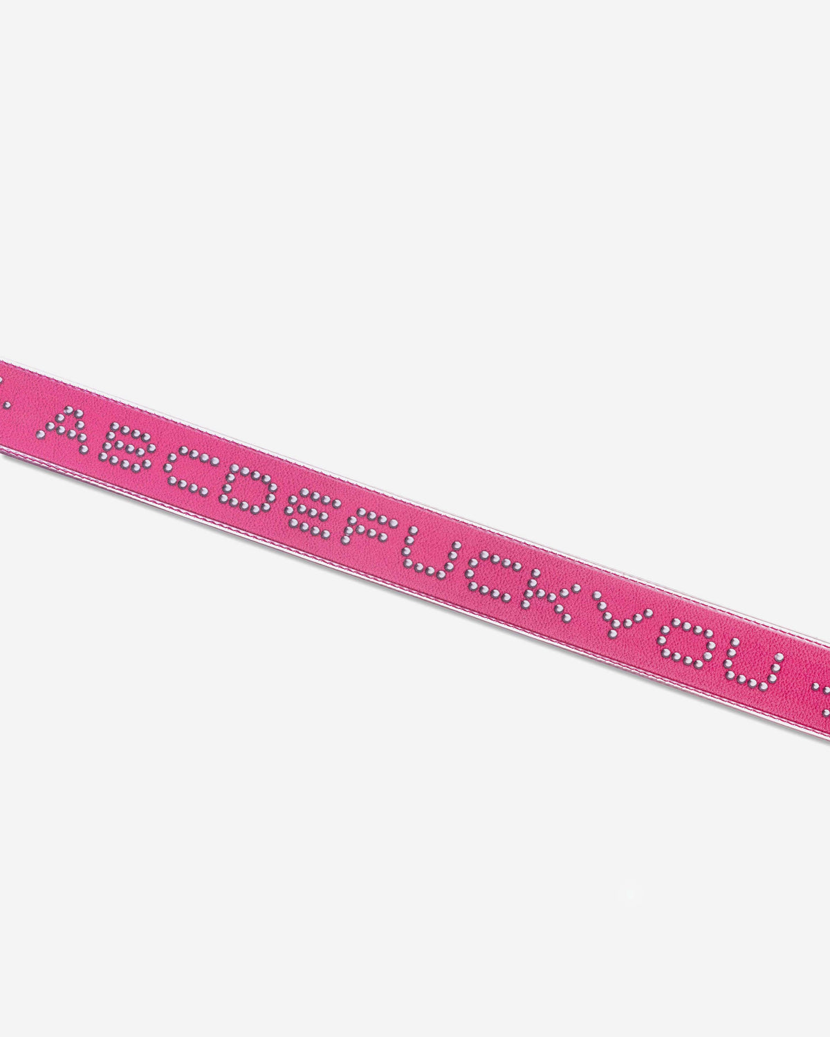 ABC STUDDED CLEAR BELT PINK