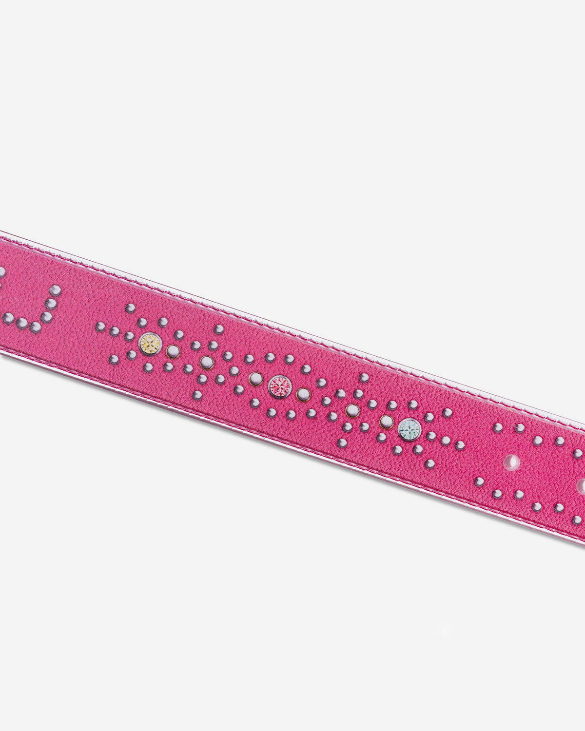 ABC STUDDED CLEAR BELT PINK