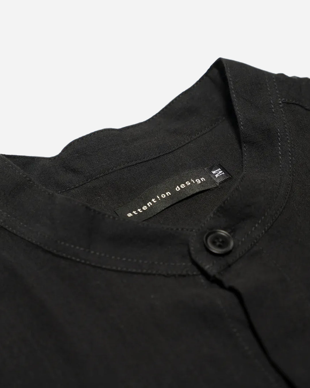 BAN COLLAR SHIRT BLACK