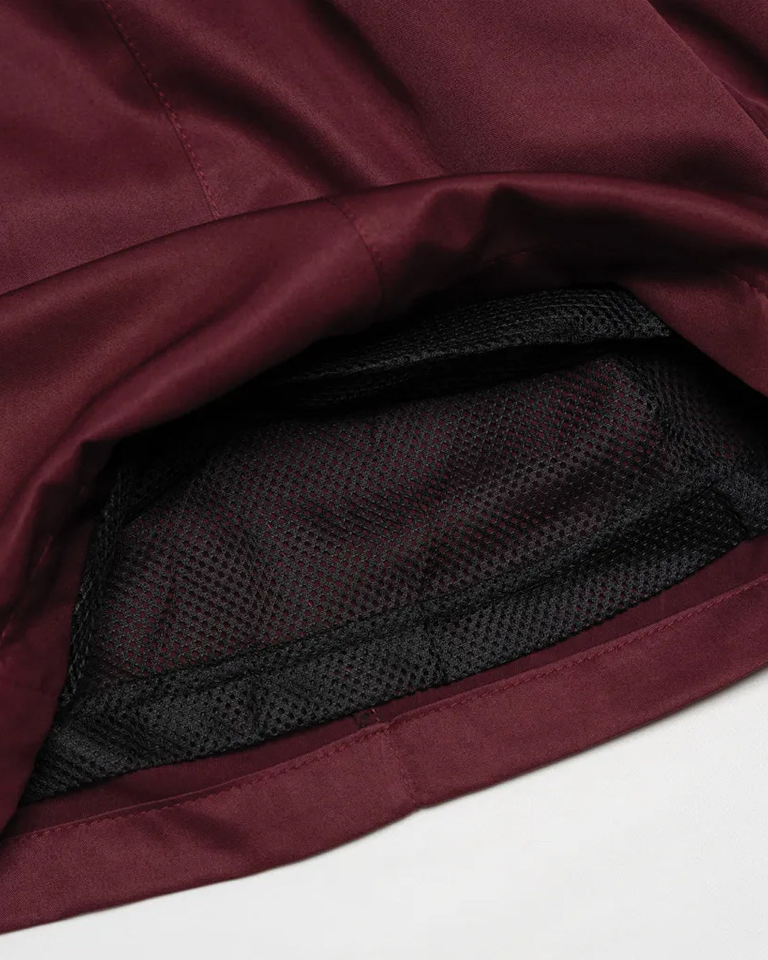 PANELLED TRACK SHORTS MAROON