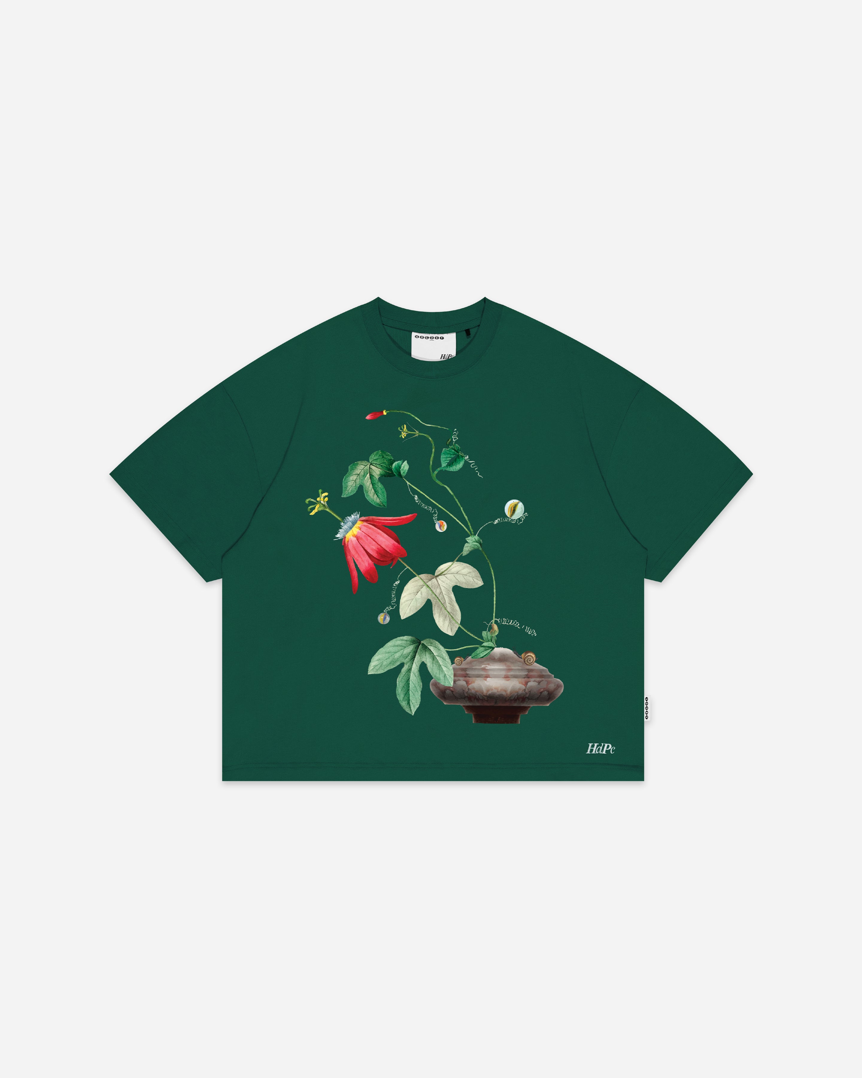 CRIMSON BLOOM TEE GREEN