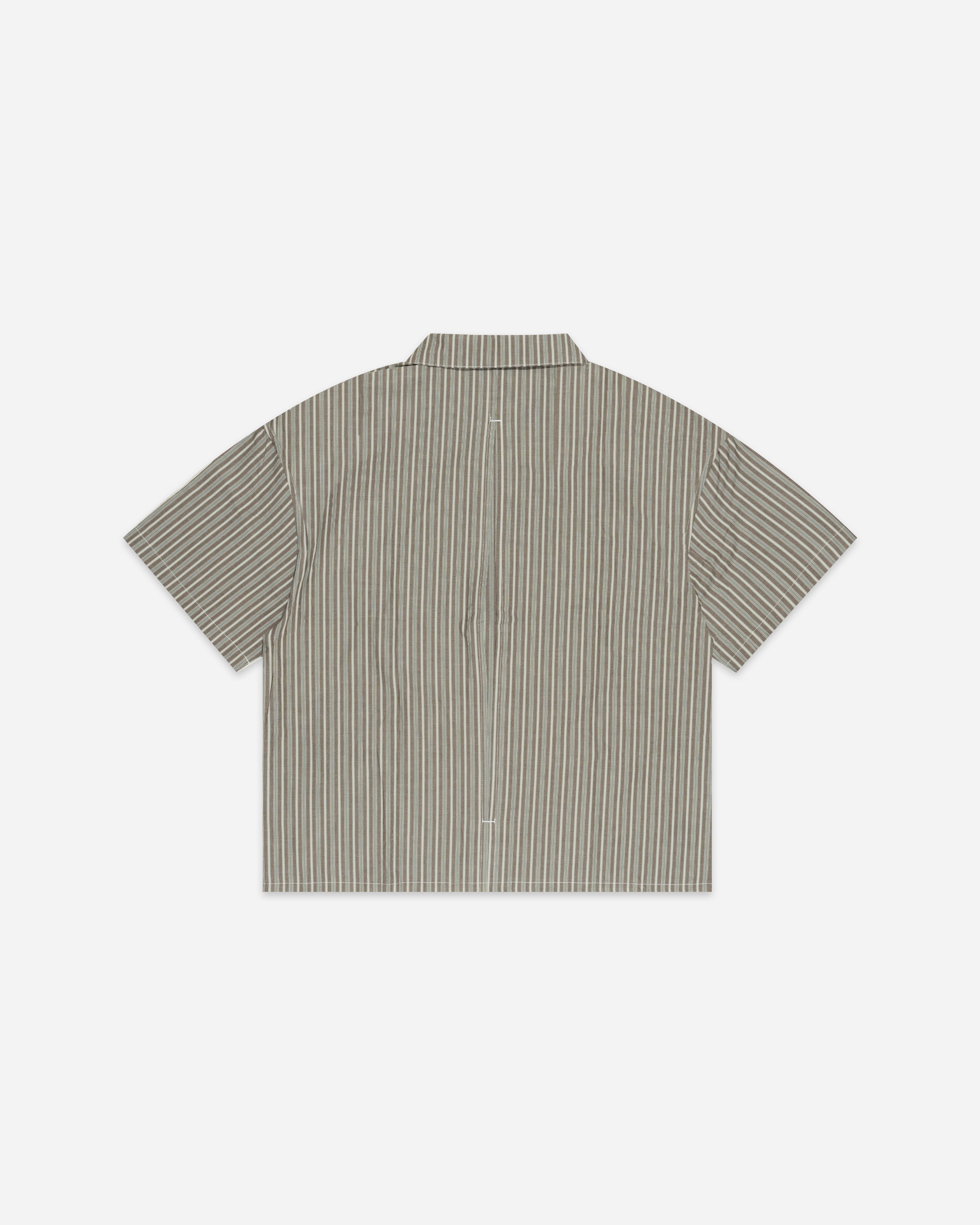 RAW HEM PRODUCTION SHIRT BROWN