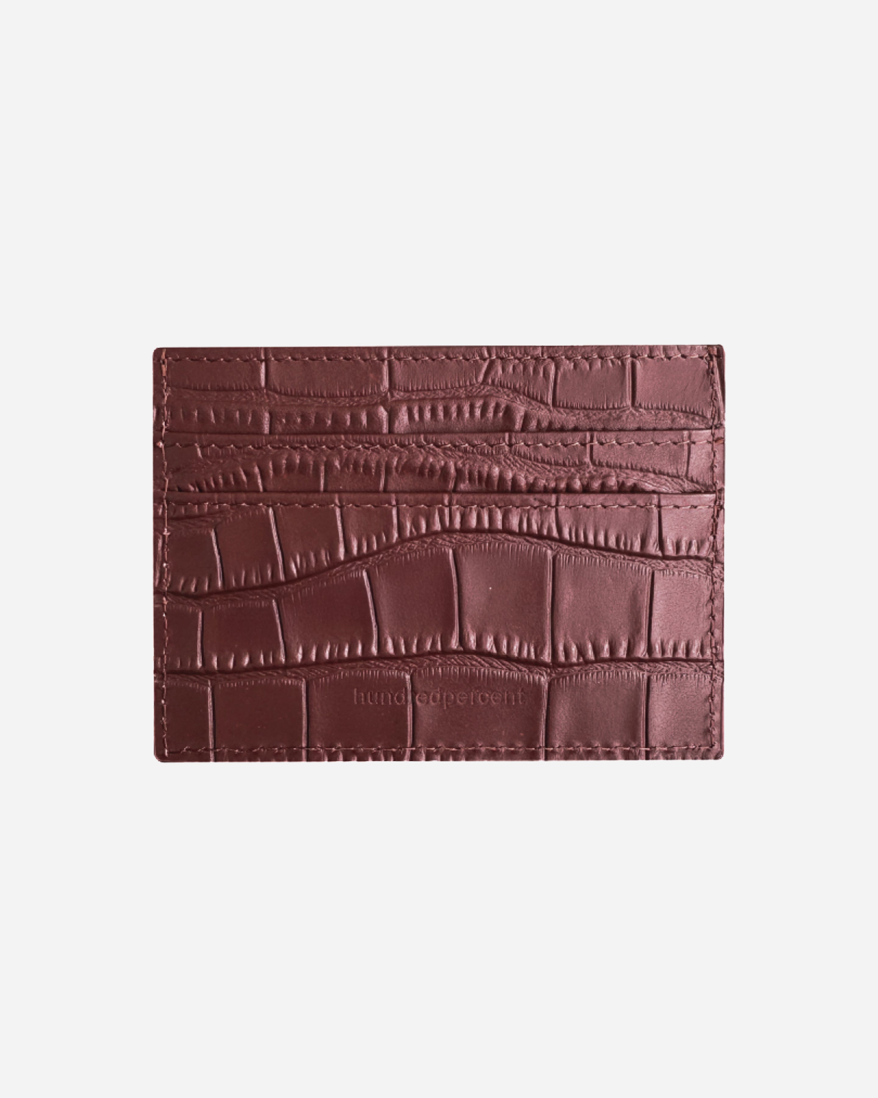 HUNDRED% CARD HOLDER BURGUNDY