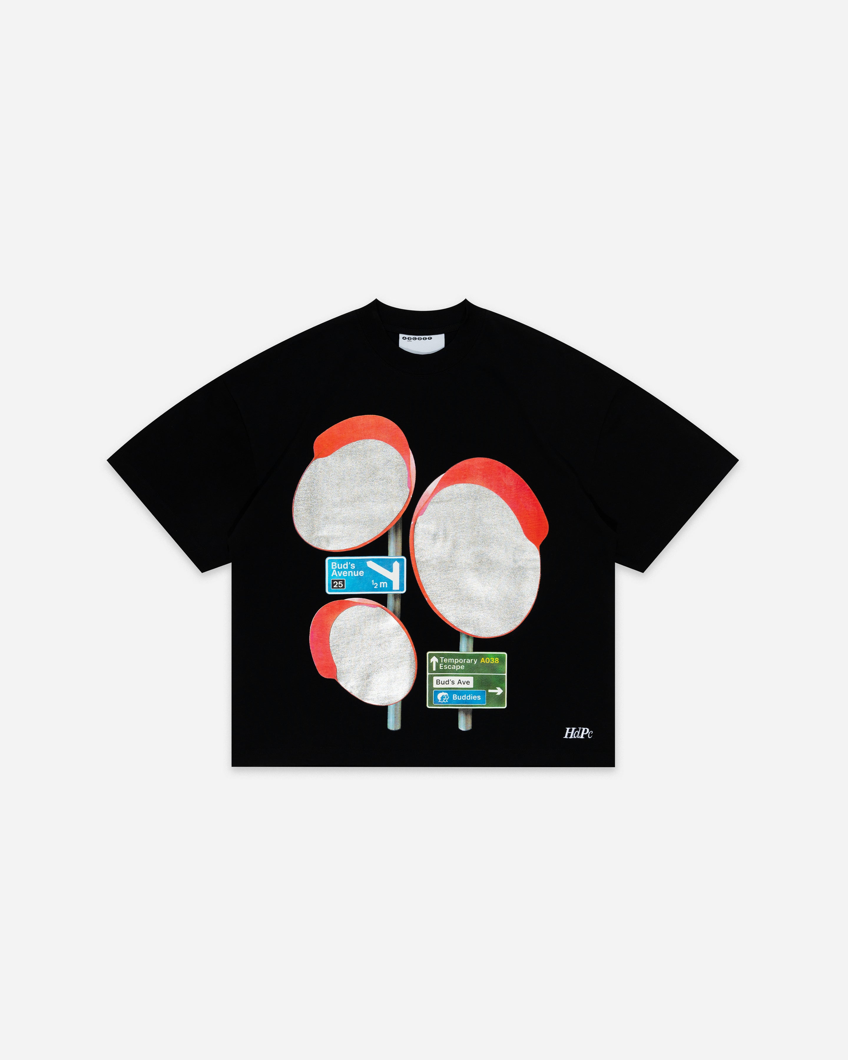 CONVEX MIRROR TEE BLACK