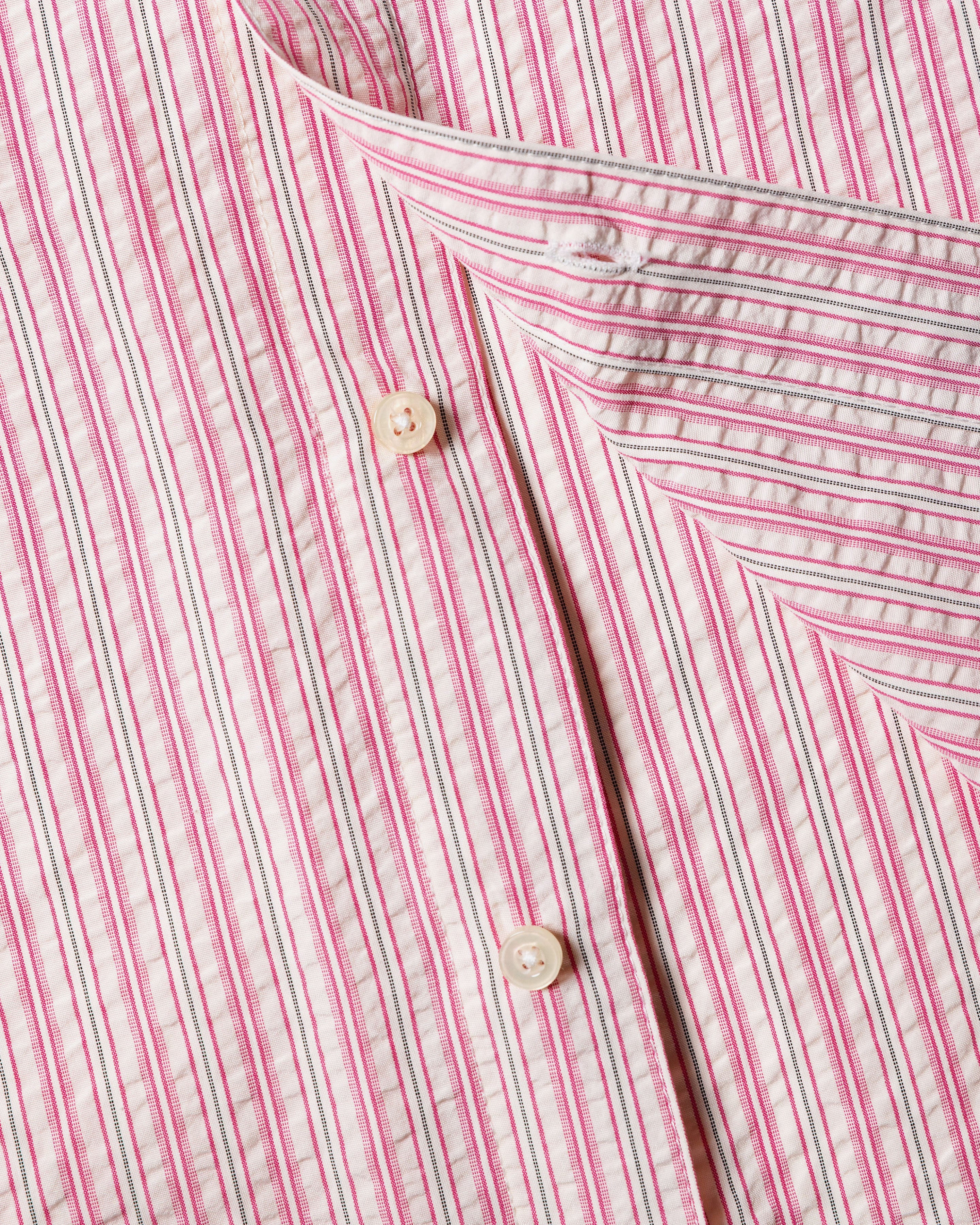 SEERSUCKER STRIPE CHAPO SHIRT PINK