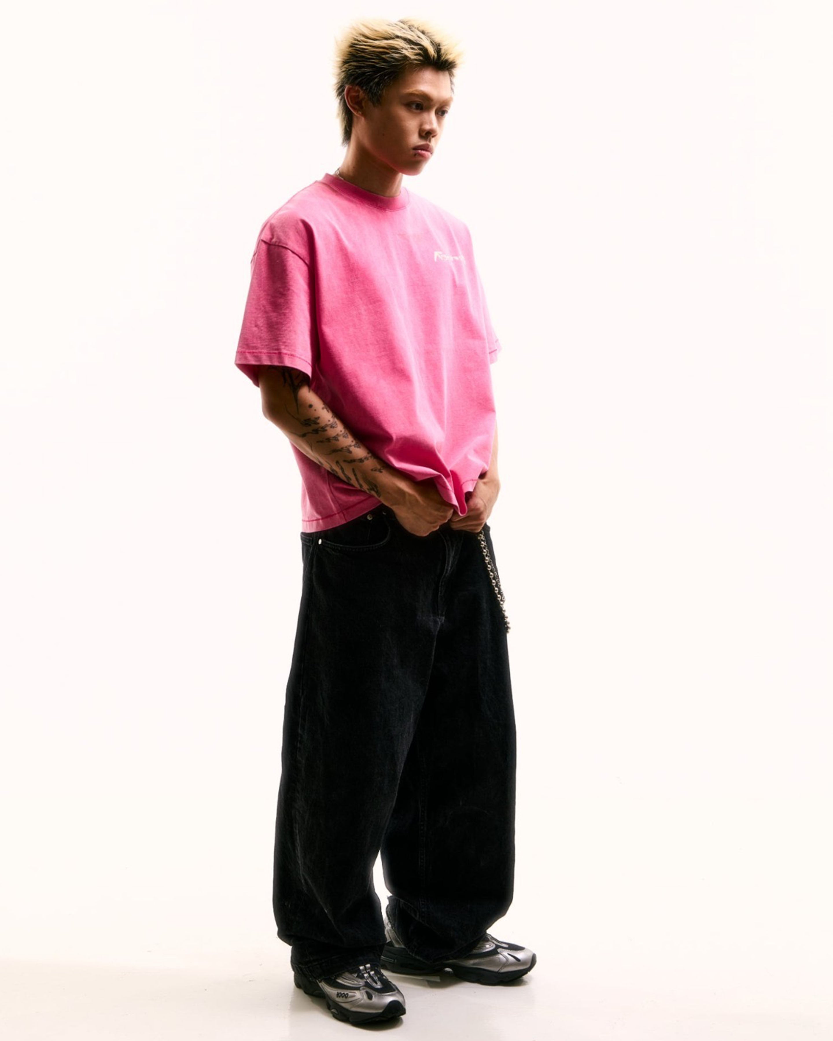 AFACTS TEE WASHED PINK