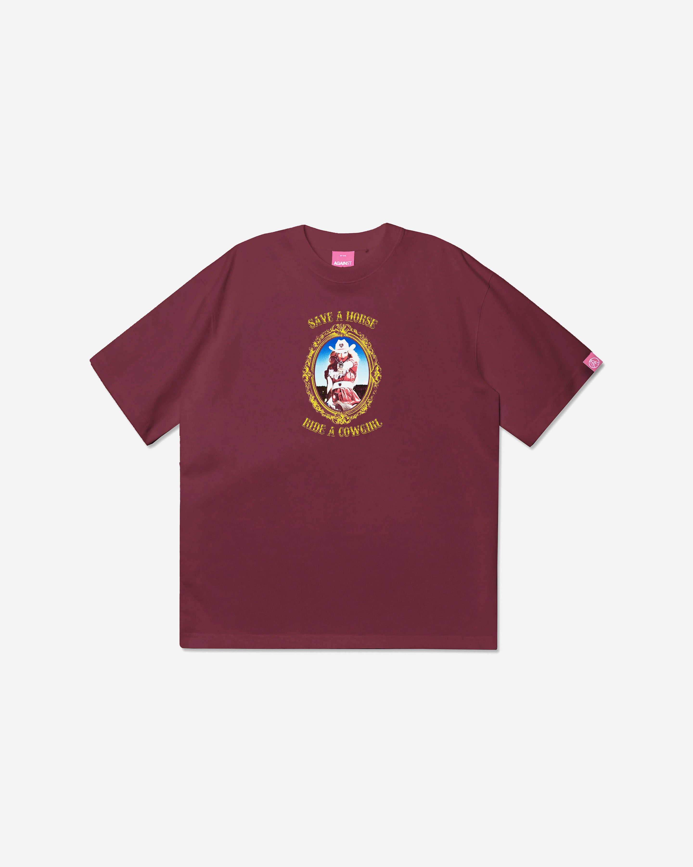 COWGIRL TEE MAROON
