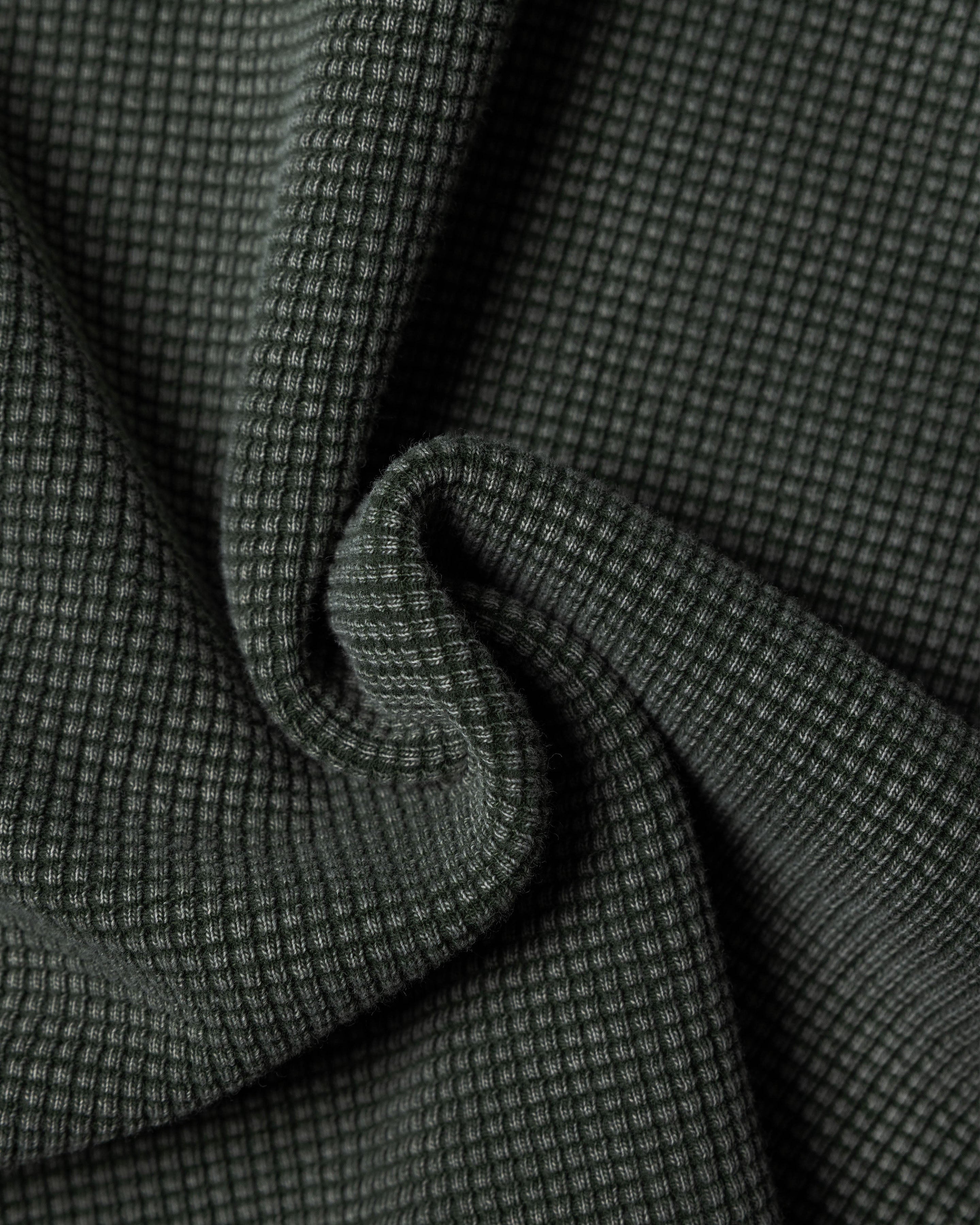 WAFFLE A.F. BOXY TEE WASHED GREEN