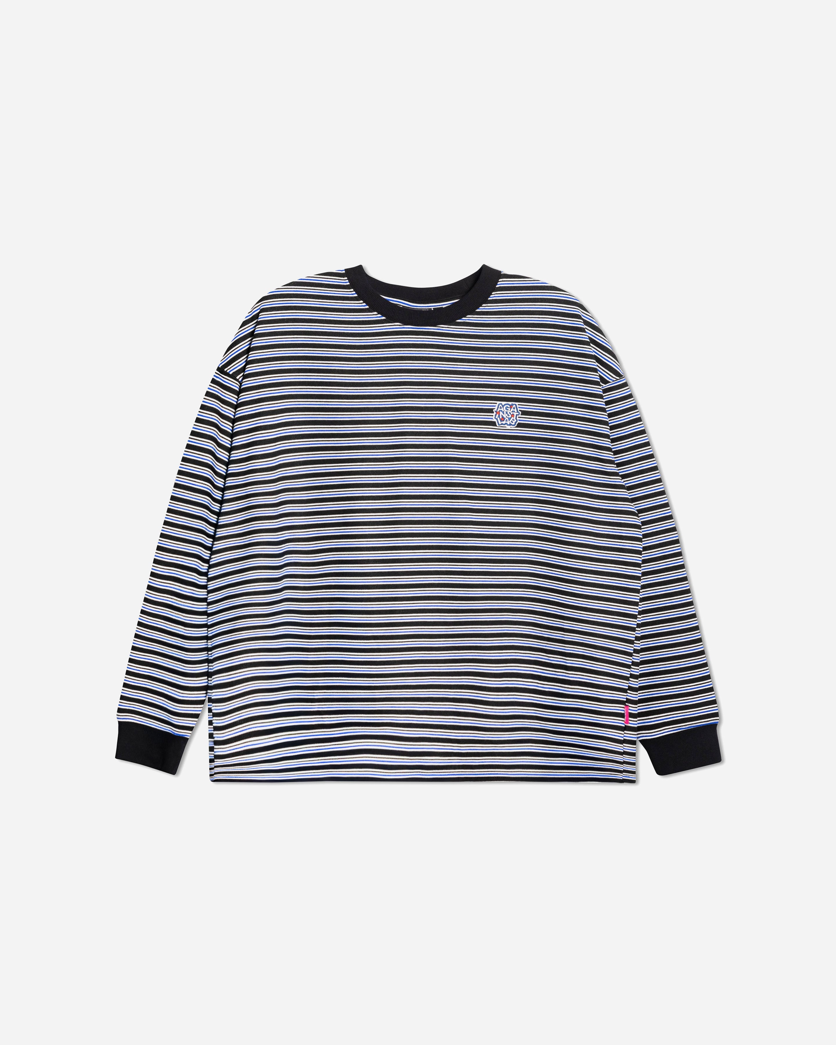 STRIPE LOUNGE TEE BLUE