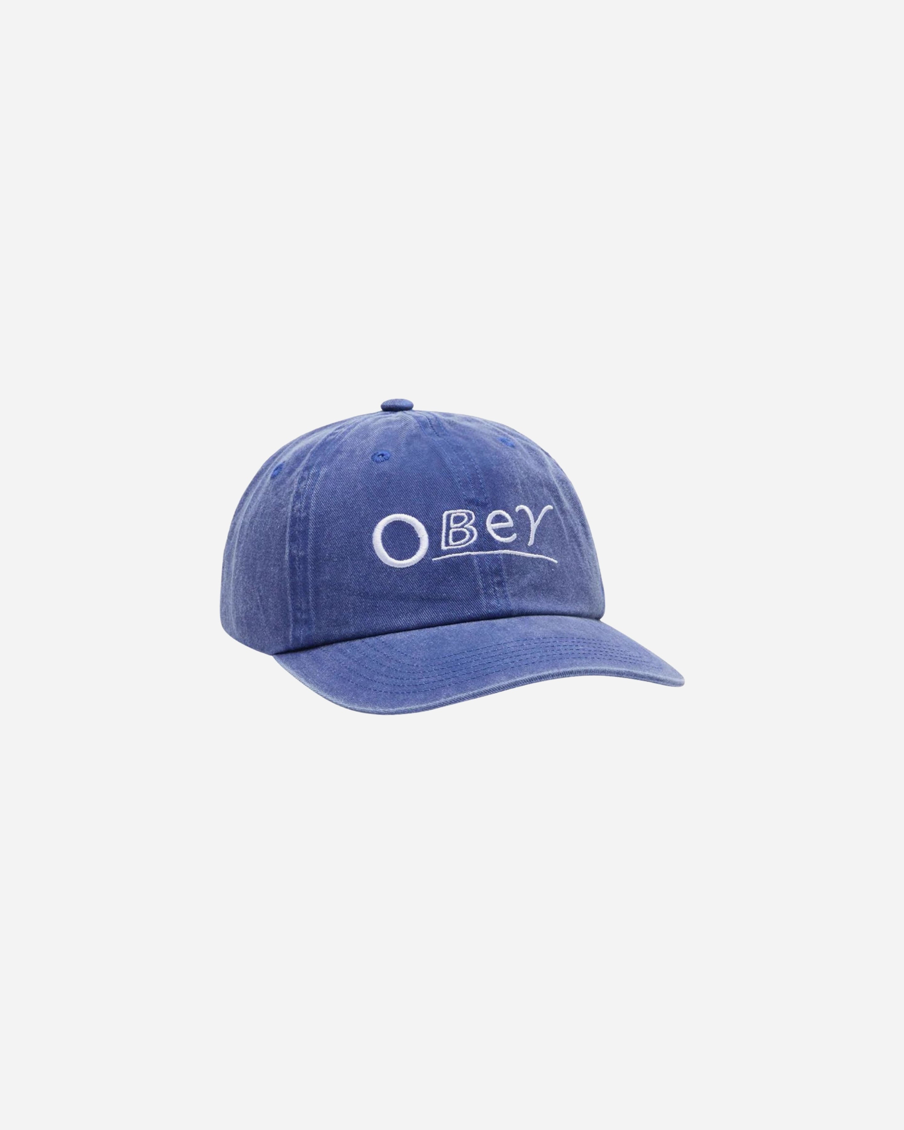 PIGMENT OBEY HEADLINES 6 PANEL STRAPBACK BLUE