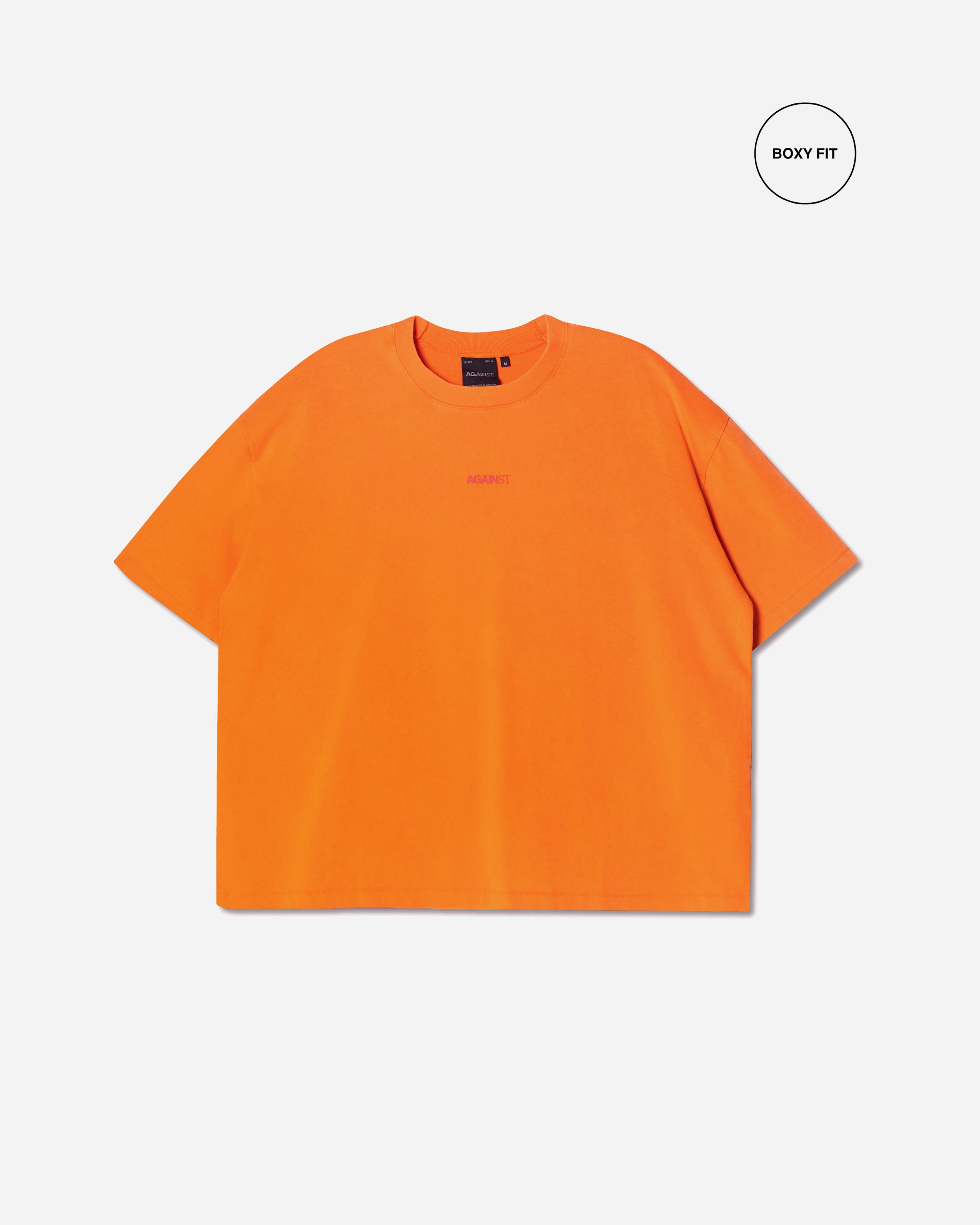 SINGLE STITCH WASHED CROPPED TEE ORANGE