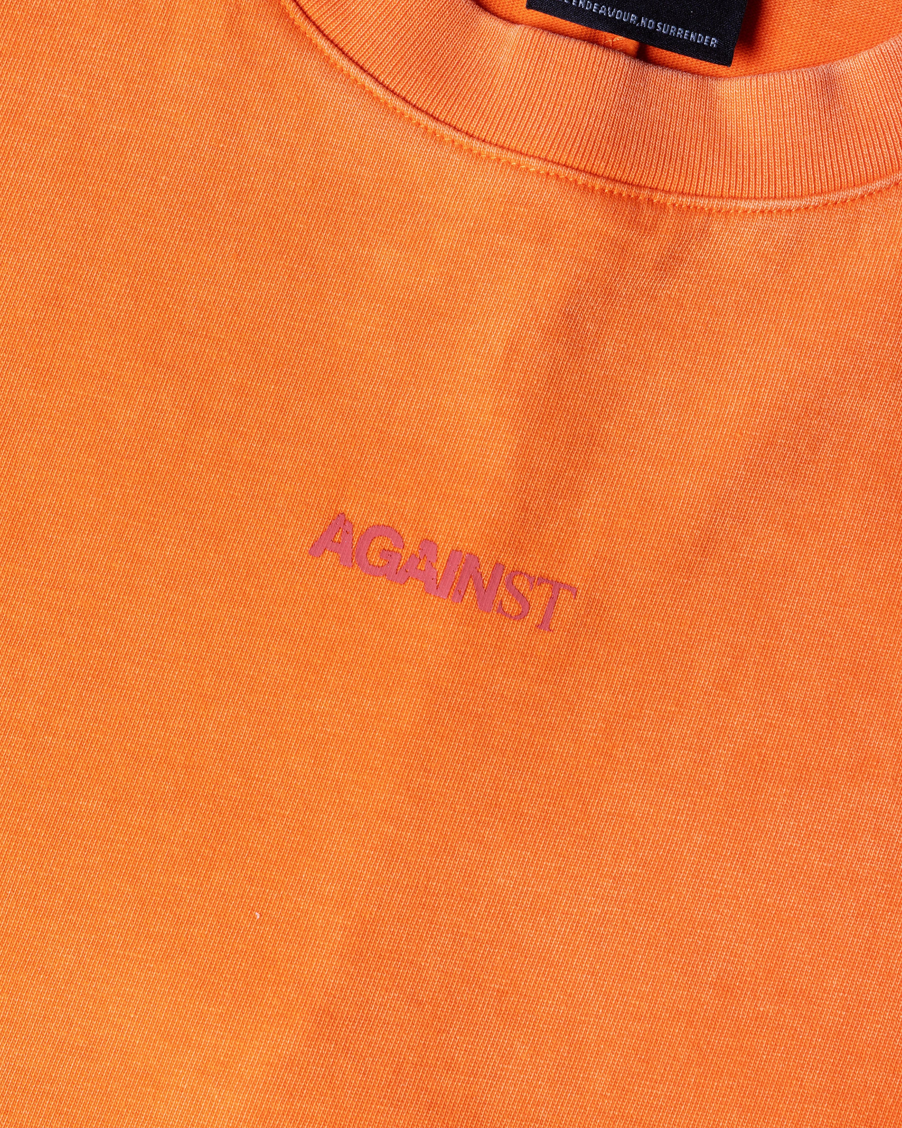 SINGLE STITCH WASHED CROPPED TEE ORANGE