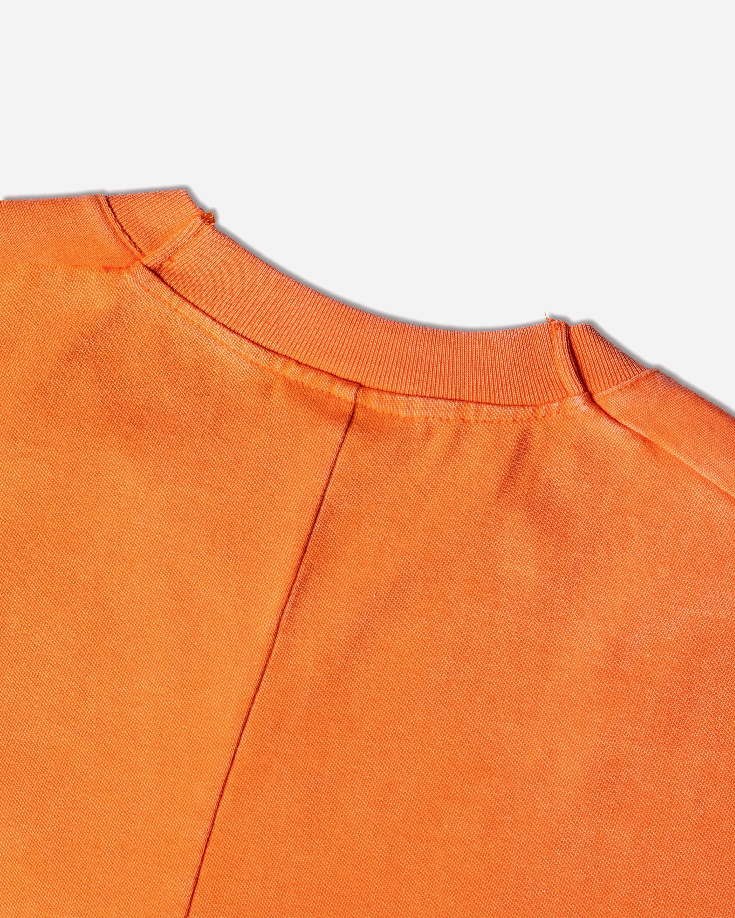 SINGLE STITCH WASHED CROPPED TEE ORANGE