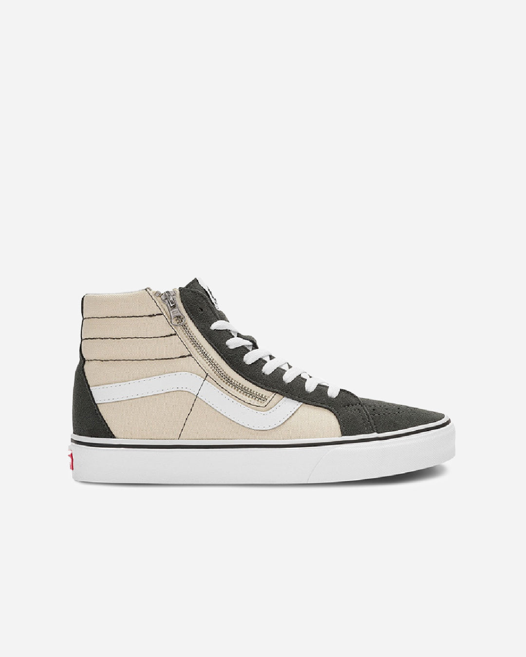 SK8-HI RE-ISSUE SIDE ZIP TAN/WH